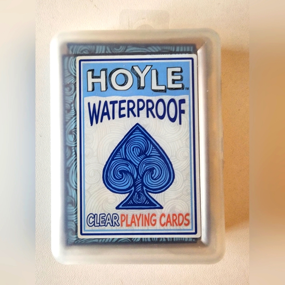 NIB Waterproof clear Playing Cards by Hoyle